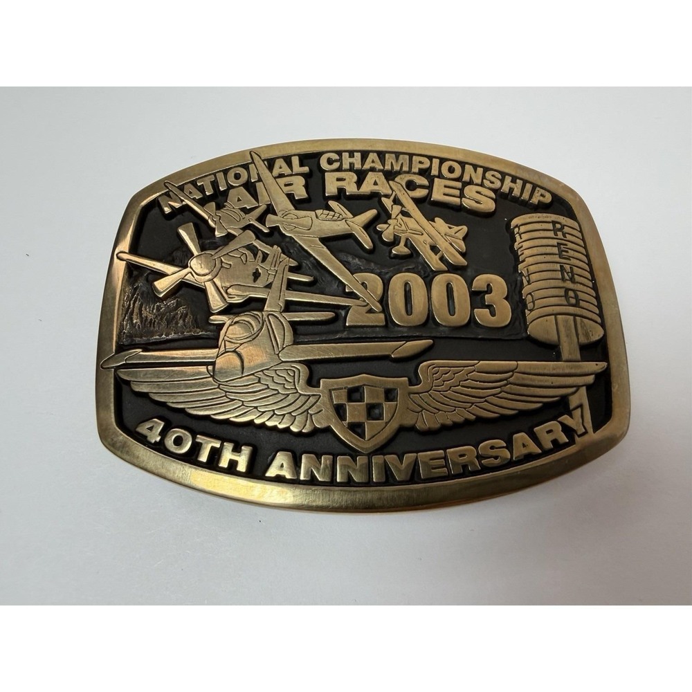 Reno 2003 Air Races National Championship Limited Edition Belt Buckle Nevada